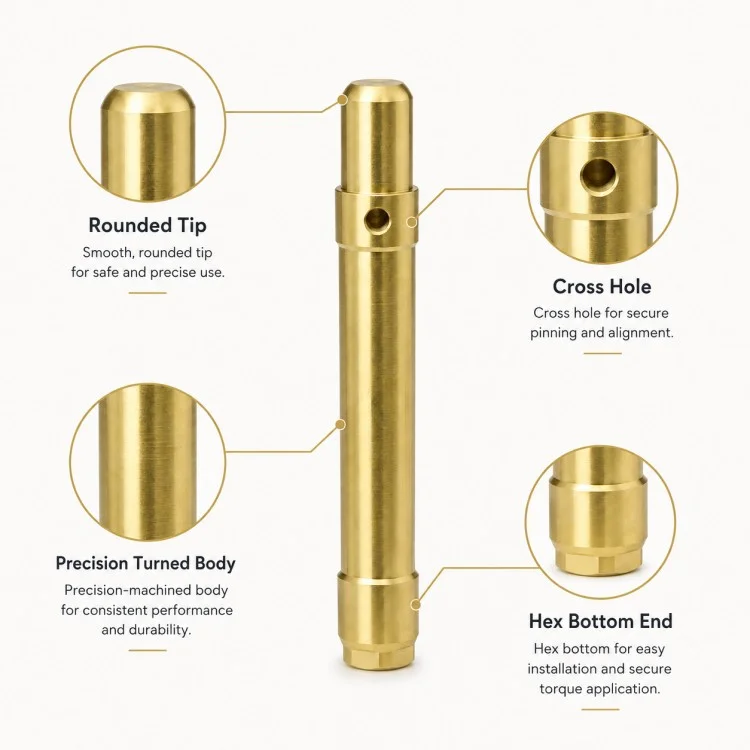 Precision CNC Machined Cross-Drilled Stepped Shaft
