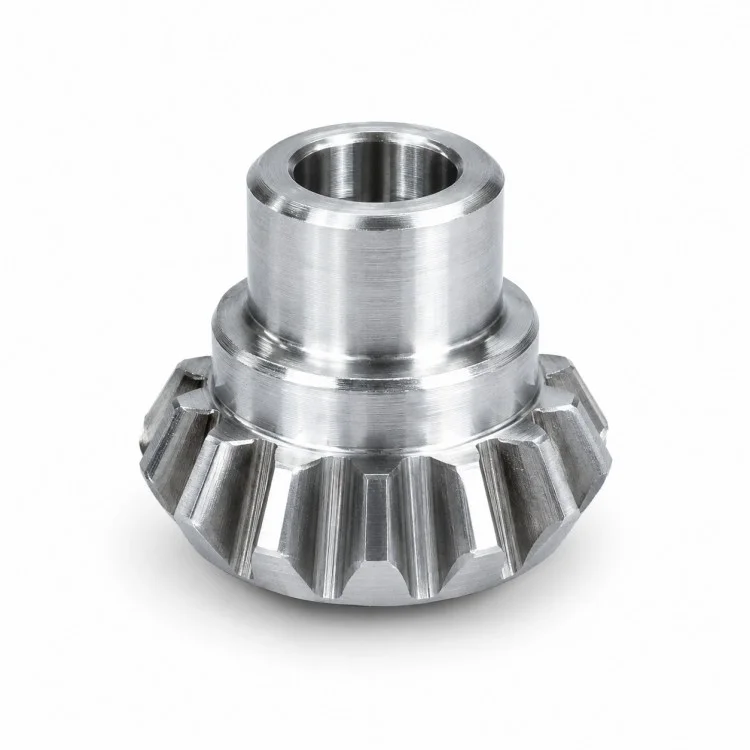 Bánh răng côn thẳng được gia công CNC chính xác với Hub
